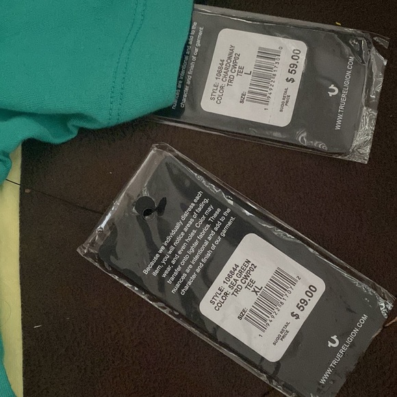 Original True Religion yellow Large green X-Large $30 each - Picture 4 of 4